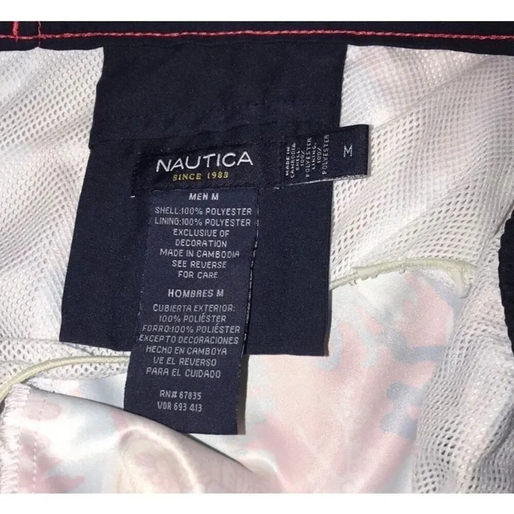 Nautica Men's Coral Floral‎ Boardshort In Multicolor Size M